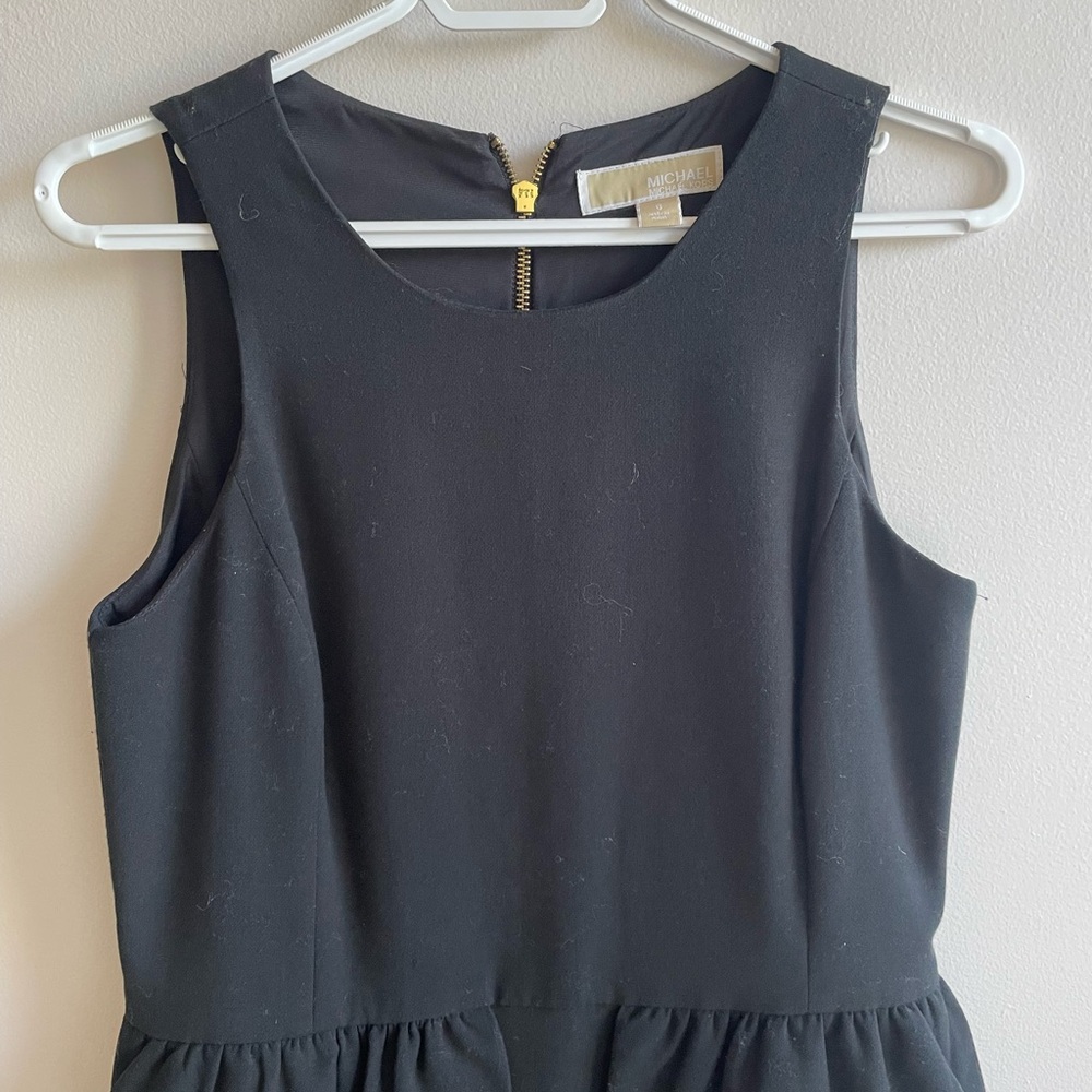 Michael Kors Black Peplum Sheath Mini Dress - Picture 3 of 14